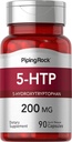 ピッピングロック5-HTPサプリメント | 200mg | 90カプセル | 5-Hydroxytryptophan | Griffonia Simplicifolia Extract | 非GMO、グルテンフリー