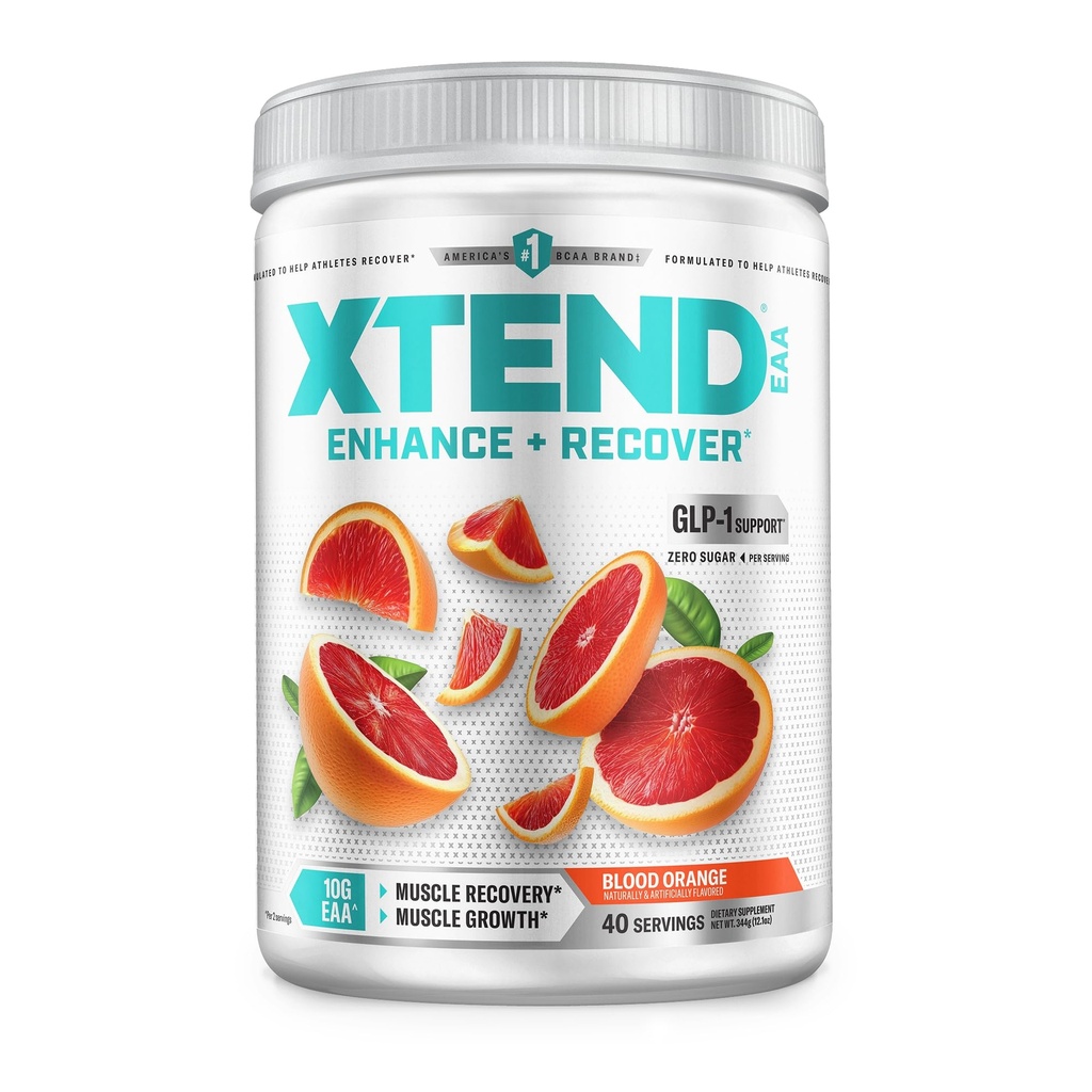 XTEND EAA + BCAAパウダー | 筋肉の回復 & リーン筋肉の成長 | 9 イントラワークアウトまたはポストワークアウトの回復のためのエッセンシャルアミノ酸 | 2 便あたりの10g EAAs | 血のオレンジ 40 便秘