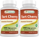 最高のナチュラルタルトチェリーエキス1000mg 120カプセル(120カウント)(2パック)