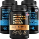 MEDCHOICEターメリック&ジンジャー(120ct)と向知性脳(120ct)サプリメントバンドル - 健康デュオ、ダイジェクション、脳、および気分のサポート - ビーガン、非GMO、グルテンフリー