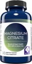 MD. Life Magnesium Citrate 250 mg – 90 Capsules – High Absorption Magnesium Citrate Supplement – Easy-to-Swallow Capsules for Muscle, Nerve, Heart, Sleep and Bone Support