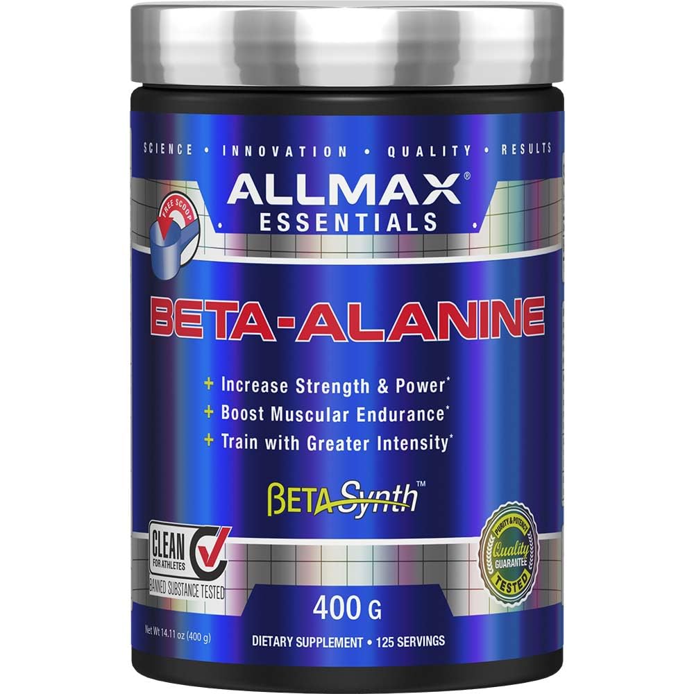 AllMAXの栄養のベータアラニンの粉、強さ及び耐久性、400g (14.11のoz)のための性能の増強物