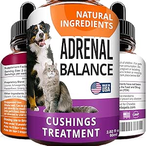 犬と猫のための副腎バランス - ペット、副腎サポートw / Ashwagandha、Licorice Root、Rhodiola Rosea - 2ozハーブドロップのためのカッシング治療