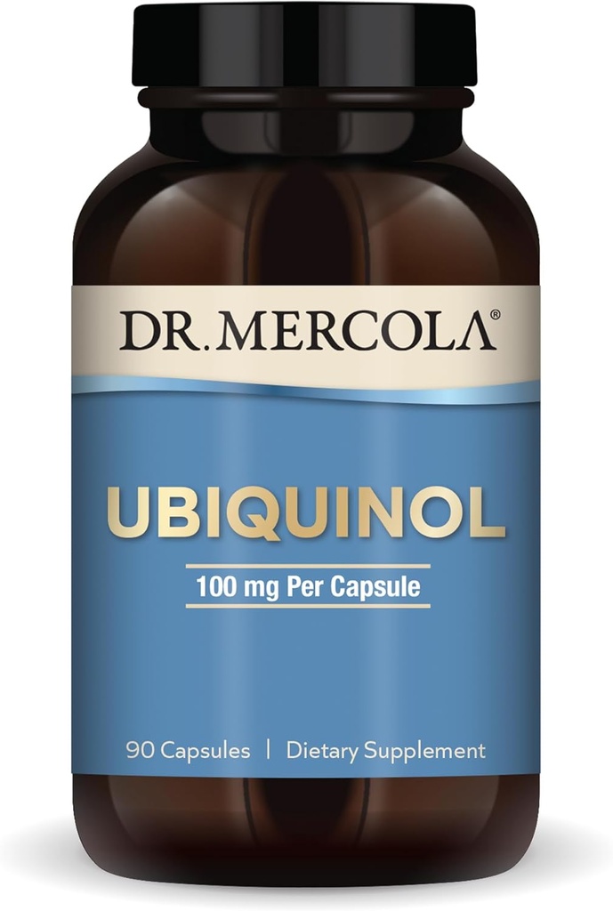 Mercola Ubiquinol博士 - エネルギー、細胞の健康と心臓の健康をサポート - 100 mg Ubiquinol - 高吸収式 - 非GMO、グルテンフリー&大豆フリー - 90カプセル(90のサービング)