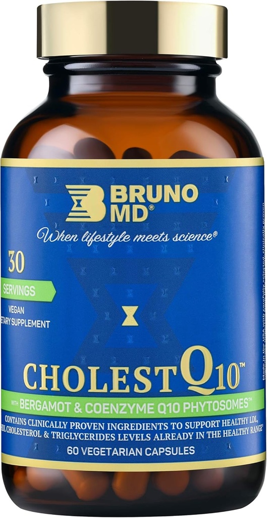 CholestQ10補足は、Curcumin、臨床的に証明された原料、自然なCynara Cardunculus、60カプセルとの正常な範囲内のHDLコレステロール及びトリグリセリドのレベルを既に支えます