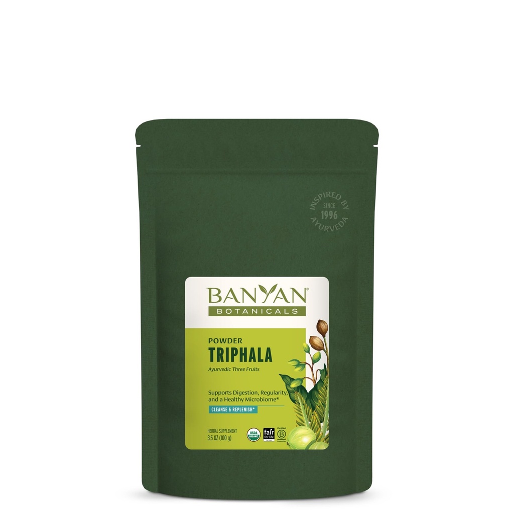 Banyan Botanicals Triphalaパウダー - Amla、ハリタキ&ビヒタキと有機消化サプリメント - 消化、コロンサポート&ヘルシーガットマイクロバイオム* - 3.5オンス - 非GMO持続的に供給ビーガン