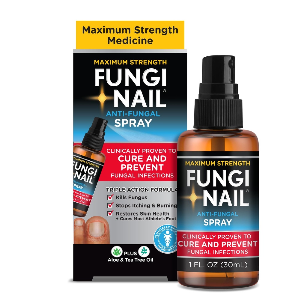 Fungi-Nail Anti-Fungal Foot Spray, Kills Fungus That Can Lead to Nail & Athlete’s Foot with Tolnaftate & Clinically Proven to Cure Infections - 1 Oz