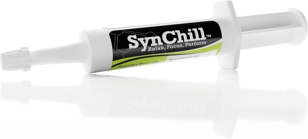 SynChill の口頭馬の Calming のゲル、100% の自然及び栄養の補足、中心及び性能のために設計されている実験室の証明される、オリンピックの専門家及び獣医師によって承認される、米国で作られる - 1 のパック