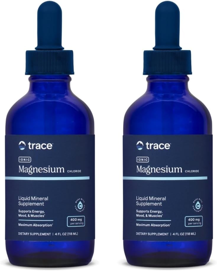 トレースミネラルイオンマグネシウム400mg - 脳の健康とエネルギーサポートサプリメント - 補助免疫健康への液体サプリメント - エッセンシャルミネラルと毎日のサプリメント - 4 fl oz(64 サービング)