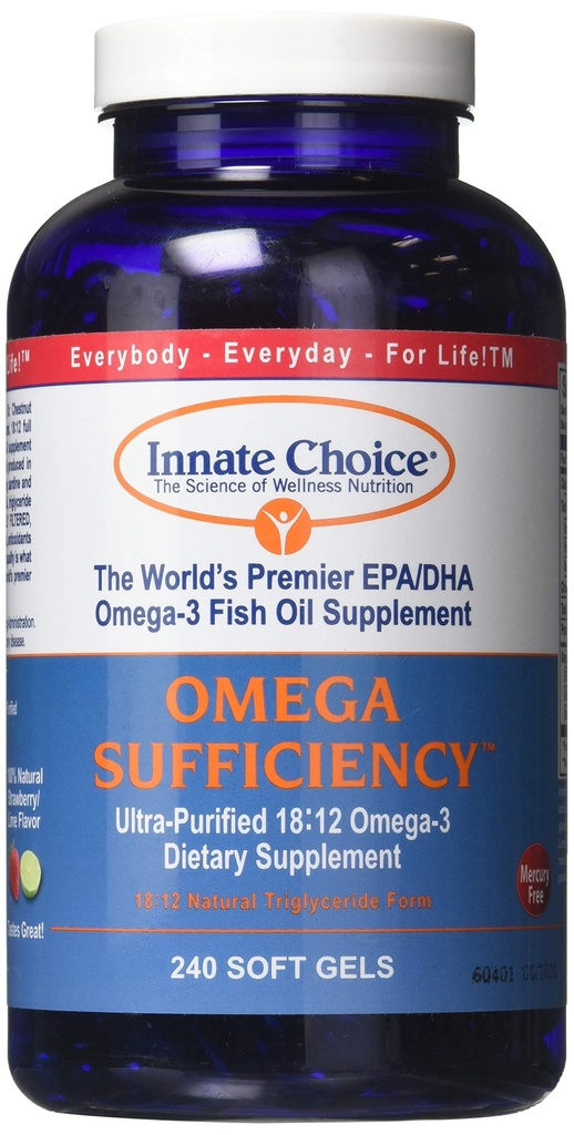 魚油カプセル、インテートチョイス、いちごライム240カプセルによるオメガ Sufficiency