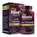 純度プロダクト MyBiotin の SuperClinical の新しい 5-in-1 のエリートの Multivitamin + MB40X のビオチンのマトリックスの毎日 3 週- 40X で始まるより厚い毛は普通の毛の皮の釘- 120 タブに対ります