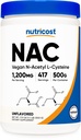 Nutricost N-アセチルL-Cysteine(NAC)パウダー500グラム - ビーガンNAC、非GMO、グルテンフリー