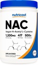 Nutricost N-アセチルL-Cysteine(NAC)パウダー500グラム - ビーガンNAC、非GMO、グルテンフリー