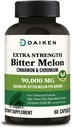 DAIKEN Bitter Melon, Cinnamon & Chromium, 90,000 mg Equivalent Per Serving Extra Strength, 100% Vegetarian Bitter Melon Capsules with Cinnamon Chromium & Zinc, 60 Capsules