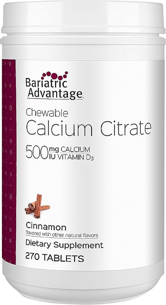 有毒な利点 カルシウム クエン酸塩のChewable 500のmg - Bariatricの外科患者のための - 高頻度、容易なダイジェストのタブレット-カルシウム クエン酸塩-骨の強さの補足* - 270の計算-シナモン