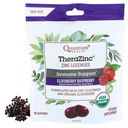 Quantumの健康のTheraZincの有機性亜鉛はElderberry及び蜂蜜-大人及び子供のための免疫サポート12+を緩めます 自然に風味のラズベリーは、後味なしの迅速な救済 - 18カウント
