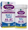 Vital Planet - Intense Care Brain & Mood Probiotics、有機プレバイオティクス、Postbiotics、Parabiotics、大人のための完全な4イン1健康の補足、65 Billion CFU、67の緊張、消化および免疫30のct