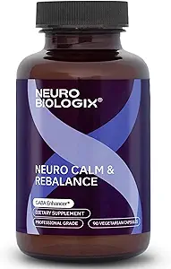 Neurocalm and Rebalance 90 Capsules – Multi-Action GABA Supplement for Relaxation, Mood, Nervous System & Sleep Support – Contains 5 Key Ingredients, Including Magnesium, Zinc, L Theanine & Kava Kava