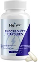 Heivy Electrolyte Capsules, High Sodium Salt Tablets (500mg Sodium &100mg Potassium), Salt Pills for POTS, Running, Keto, Electrolytes for Hydration Supplement - 100 Count (Size 0) - Made in USA