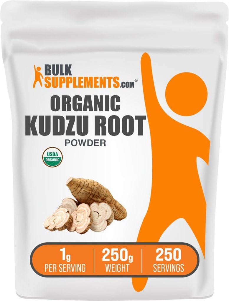 BulkSupplements.comオーガニックKudzu Rootパウダー - オーガニックKudzu Rootサプリメント、ハーブサプリメント - Gluten無料 - サービングあたり1g、250g(8.8オンス)(パッケージ1)