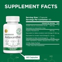 ニュージーランド - Microalgae Haematococcus Pluvialisからアスタキサンチン12mg - 60ソフトジェル - GMO&グルテンフリー - 抗酸化剤 - 共同モビリティとポストエクササイズの回復、皮膚と目の健康をサポート