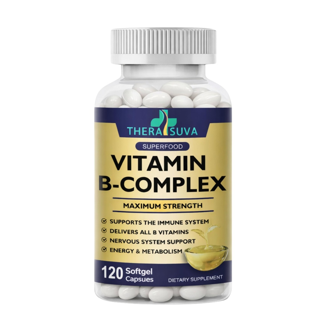ビタミンBコンプレックス+ CoQ10 +ビタミンC - エネルギー、代謝サポート、120 Softgels、60日の供給のための最高の強さの補足