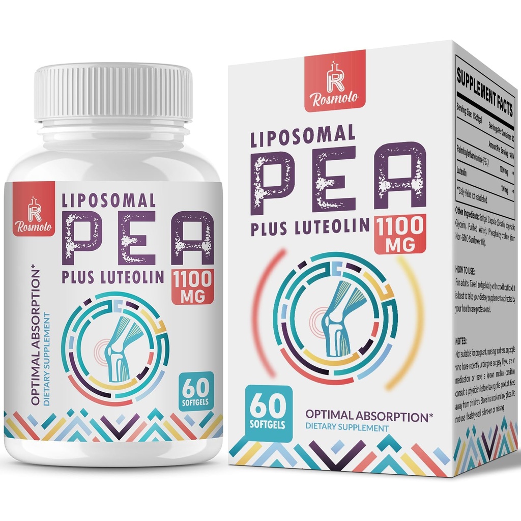 Liposomal Palmitoylethanolamide 1000のmg + Luteolin 100のmgのMicronizedのPea 99%高度に浄化される-高められた吸収およびBioavailability、60のSoftgels