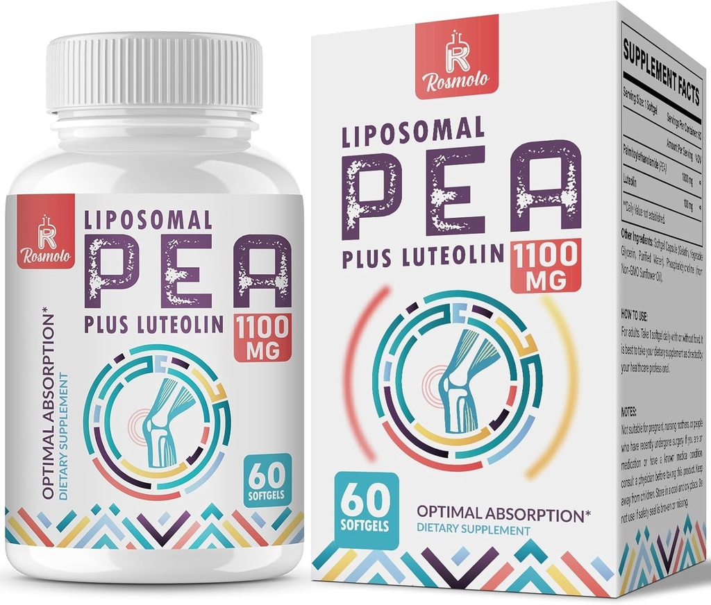 Liposomal Palmitoylethanolamide 1000のmg + Luteolin 100のmgのMicronizedのPea 99%高度に浄化される-高められた吸収およびBioavailability、60のSoftgels