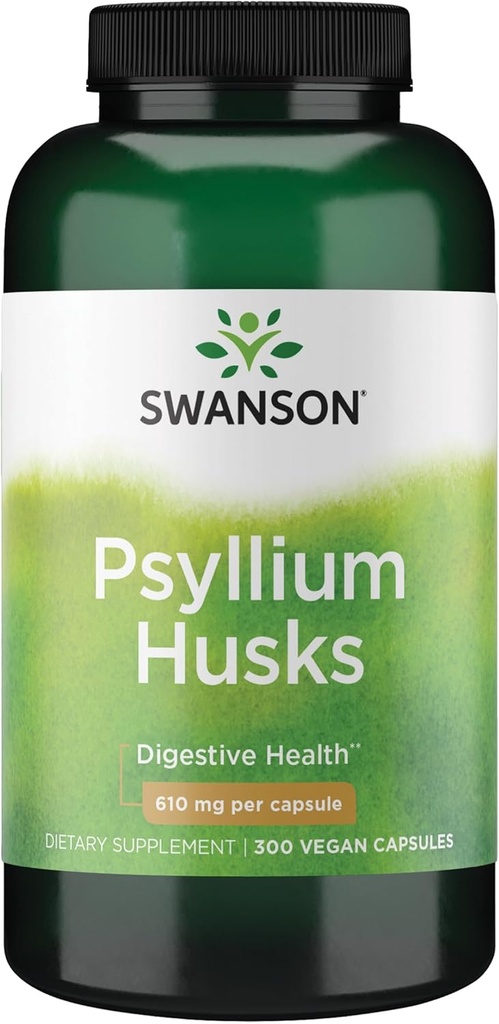 SwansonのPsylliumのハスクの食事療法繊維の補足610のmg 300のカプセル