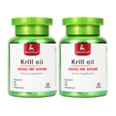 2本のびんのOmega-3s EPA、DHA、アスタキサンチンおよびPhospholipids 60のSoftgelsは接合箇所、中心、頭脳および免除のための魚のあと味を補います- 120のSoftgels