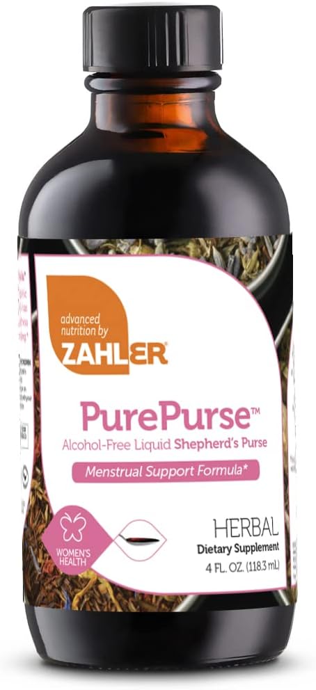 ZahlerのPurePurseの汚れを減らすのを助ける液体のヒパードの財布すべての自然な液体の月経サポート方式、証明されたコザー、4oz
