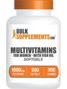 女性のSoftgelsのためのBulkSupplements.comのMultivitamin - 女性のMultivitaminと鉄、Multimineralの補足、魚油-グルテンフリー、サービングごとの1つのSoftgel、300の計算(パッケージ1)