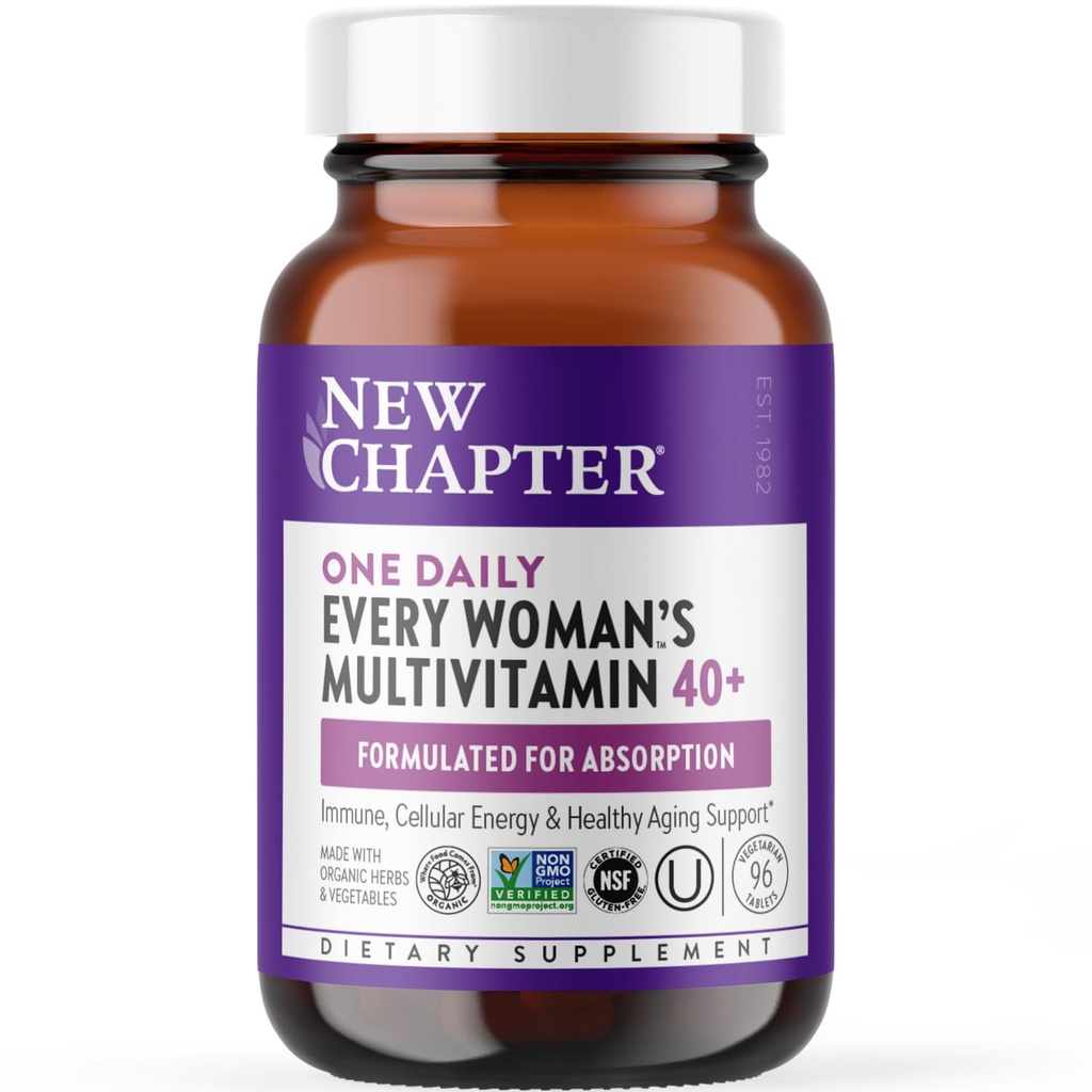 新しい章 女性のマルチビタミン40プラス エネルギー、健康な老化 + 20 +栄養素の免疫サポート - すべての女性の1日40 +、胃に優しい、96カウント