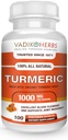 Vadik Herbs Organic Turmeric Curcumin 1000 mg | (100 vegicaps) | Made in USA | Trusted Since 1971