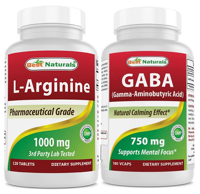 ベストナチュラルL-アルギニン1000mg&GABAサプリメント750mg