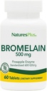 Natures Plus Bromelain - 500mg - 天然プロテオリンサプリメント - 60ベジタリアンタブレット(60サービング)