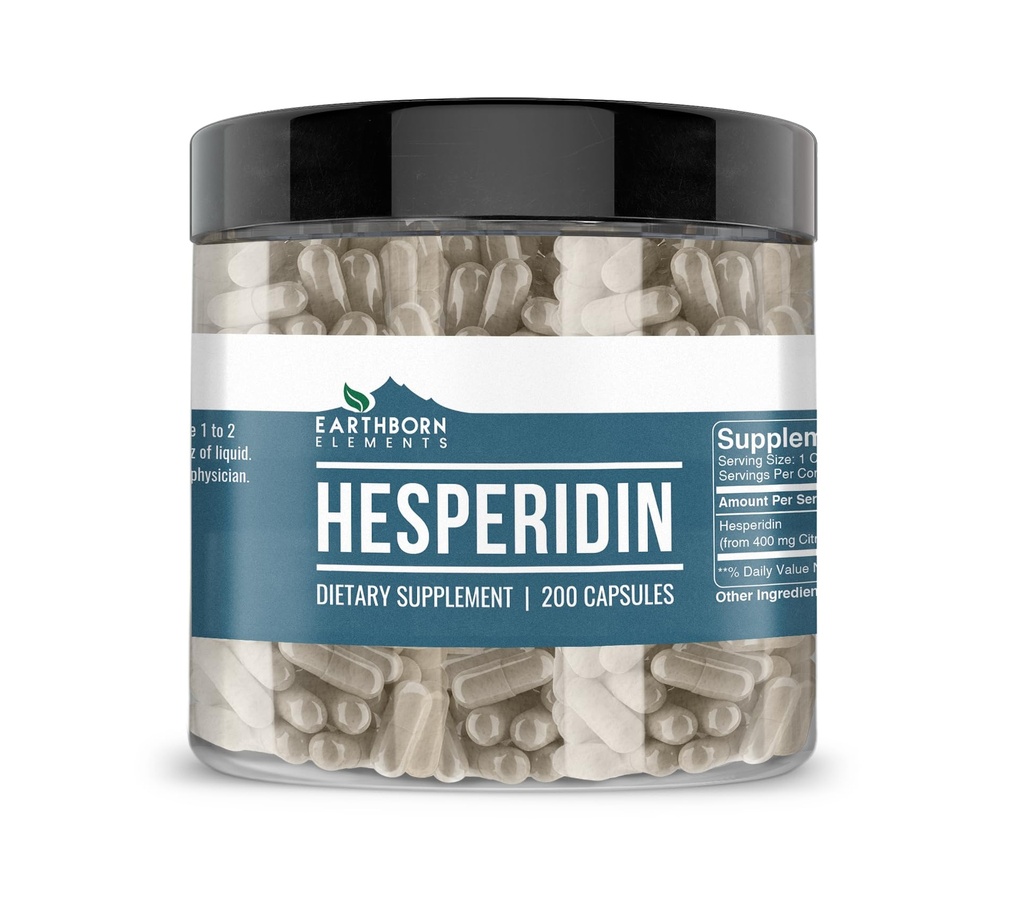 地球の要素 Hesperidin 200のカプセル、純粋及びUndiluted、添加物無し