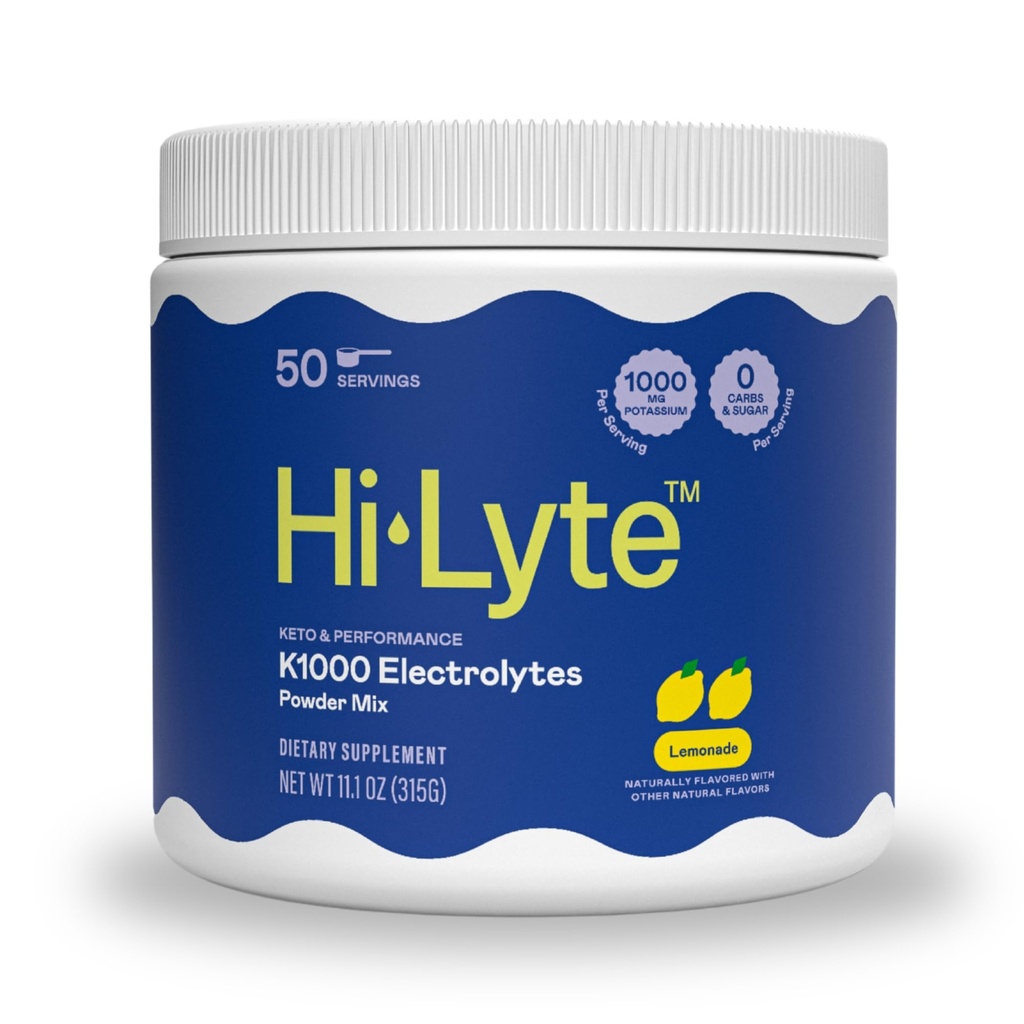 Hi-Lyte Keto K1000 電解液パウダー | レモンデキスト | 水分補給サプリメント ドリンクミックス | ブーストエナジー&ビートレッグ ランプ | 砂糖なし | マルトデキストリン | 50 サービング