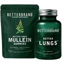 より良いブランドより良い肺の健康パック - BetterLungs & Mullein Gummies - 完全な呼吸器ウェルネスパック: BetterLungs & Mullein Gummies - 30 日の供給