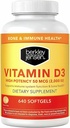 BerkleyのJensenの高い効力のビタミンD3 2000IU (50のmcg) (640のSoftgels)、Teeth、筋肉、免疫機能および男性および女性のための骨の健康のための食事療法の補足、米国、640日の供給でなされる