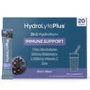HydralyteのElectrolytesのプラスの免除、Elderberry -低い砂糖の急速な再水化の粉-1,000mgのビタミンCおよび300のmgのElderberryの軽くスパークリングのElectrolyteの粉のパケット(8ozのサーブ、20の計算)