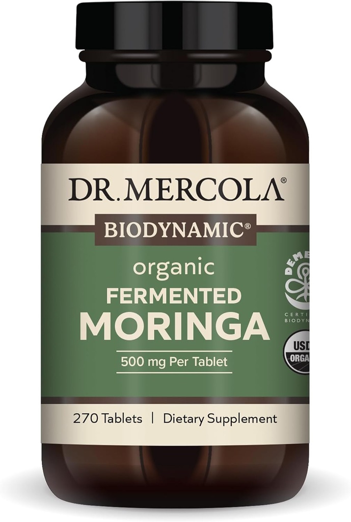 Dr. Mercola - バイオダイナミック有機発酵モリンガサプリメント、270サービング(270錠)