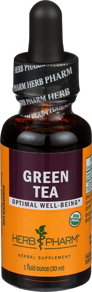 Herb Pharmは有機性緑茶液体のエキス- 1のOunceを証明しました