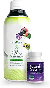 Univera Revitalize & Rest Combo Pack for Enhanced Wellness, Natural Energy for Day, 深夜Xtra Concentrate & Natural Dreamsで深夜眠