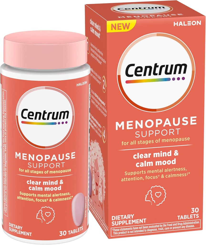 CentrumクリアマインドとCalm Mood Menopauseサポートタブレット、臨床的にスタディされたenXtra、30カウント