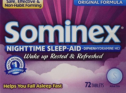 Sominex Night-Time Sleep Aid Tablets, Original Formula, 72 Tablets