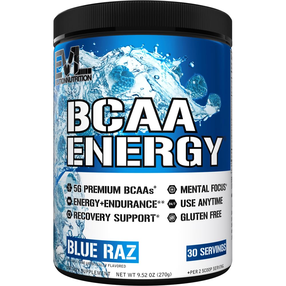 EVL BCAAs のアミノ酸の粉-筋肉回復のための BCAA エネルギー前ワークアウトの粉 細い成長および持久力-自然なカフェインが付いている再水化のポストのワークアウトの回復飲み物-青いラズ