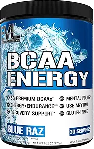 EVL BCAAs のアミノ酸の粉-筋肉回復のための BCAA エネルギー前ワークアウトの粉 細い成長および持久力-自然なカフェインが付いている再水化のポストのワークアウトの回復飲み物-青いラズ