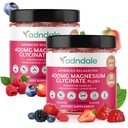 Adndale 180 CT マグネシウムのグリシナートのグミ 400 mg/Serv、ashwagandha、マグネシウムの無光沢、大人及び子供のための砂糖の自由な咀嚼と。