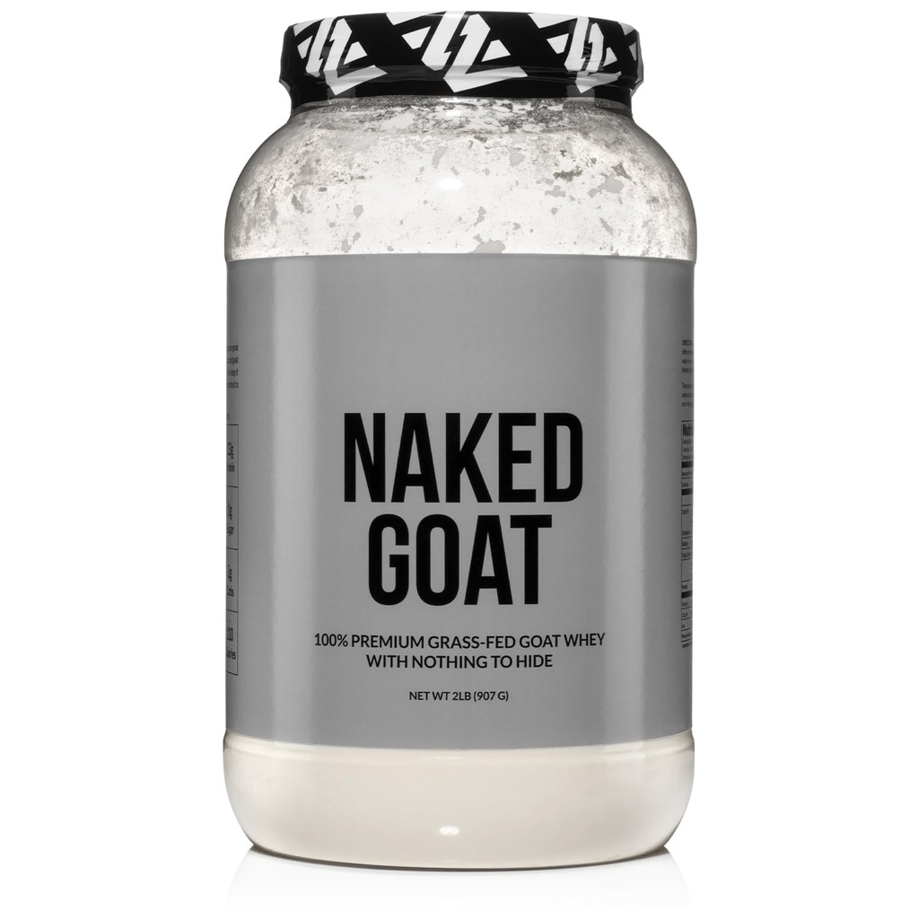 NAKED Goat - 小麦ウィスコンシン乳製品、2Lbバルク、GMOフリー、大豆フリーの乳白色タンパク質粉末。 消化しやすい - タンパク質の23グラム - 30サービング